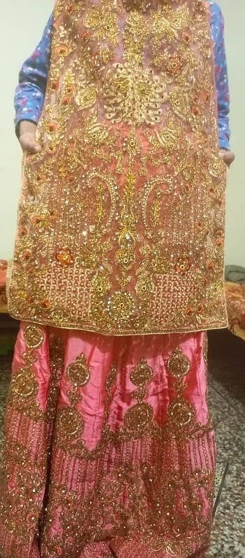 baby pink colour bridal lehnga 5