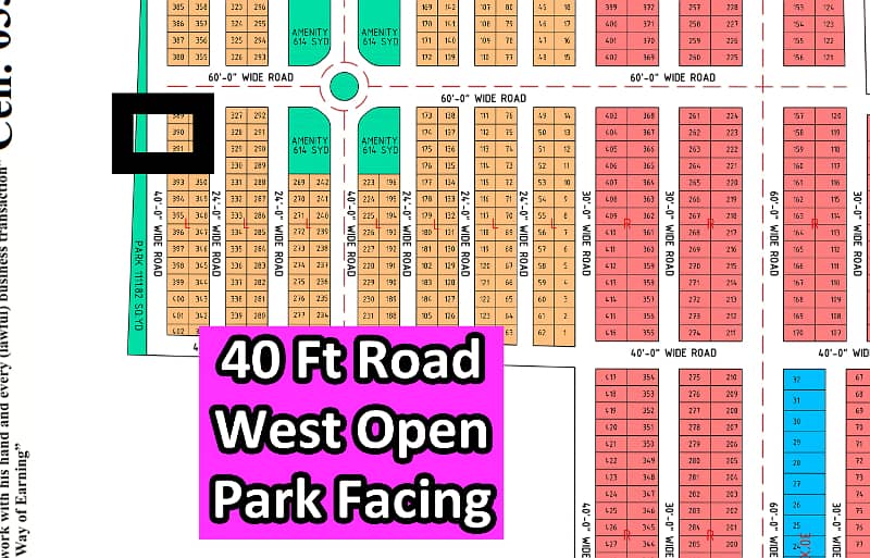 Plot # 391 (40 Feet Road + West Open + Park Facing) North Town Residency Phase 1 1