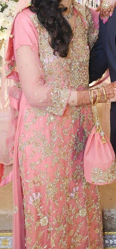 Walima dress pink maxi urgent sale 0