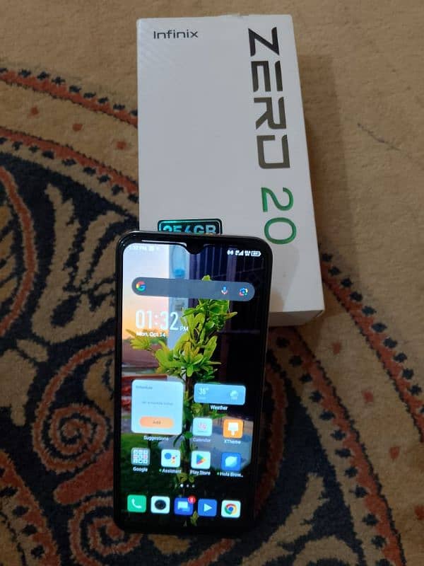 infinix zero 20 with box and  charger  full  box ha 12