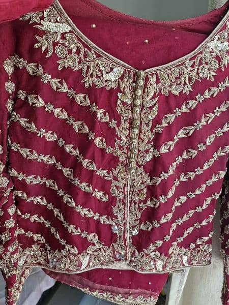 barat lehnga choli maroon clr ,medium size 1