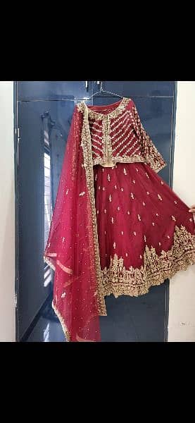 barat lehnga choli maroon clr ,medium size 3