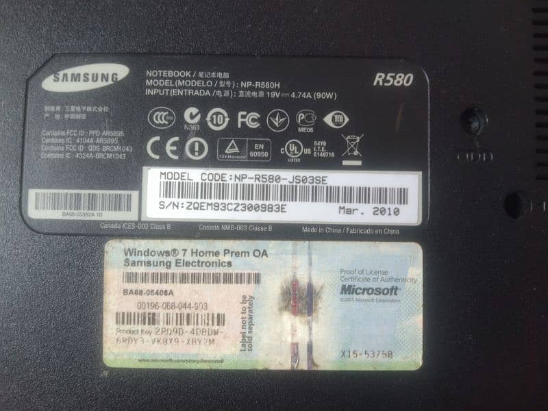 Samsung R580 For Sale 3