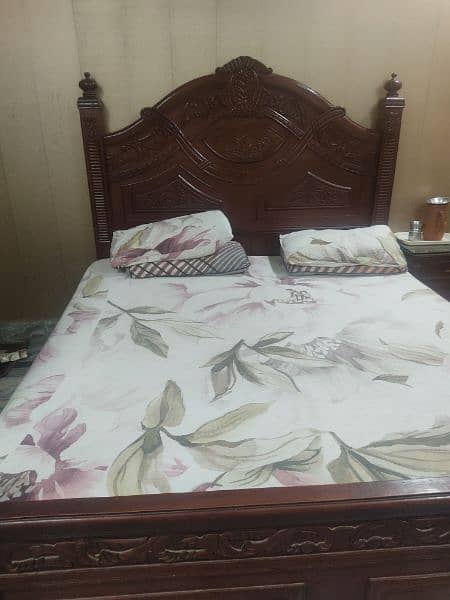 Solid Sheesham Wood King Bed Set with Storage 7