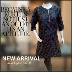 "Stylish New Arrival Kurti Set – Avail 10% Off!" 0