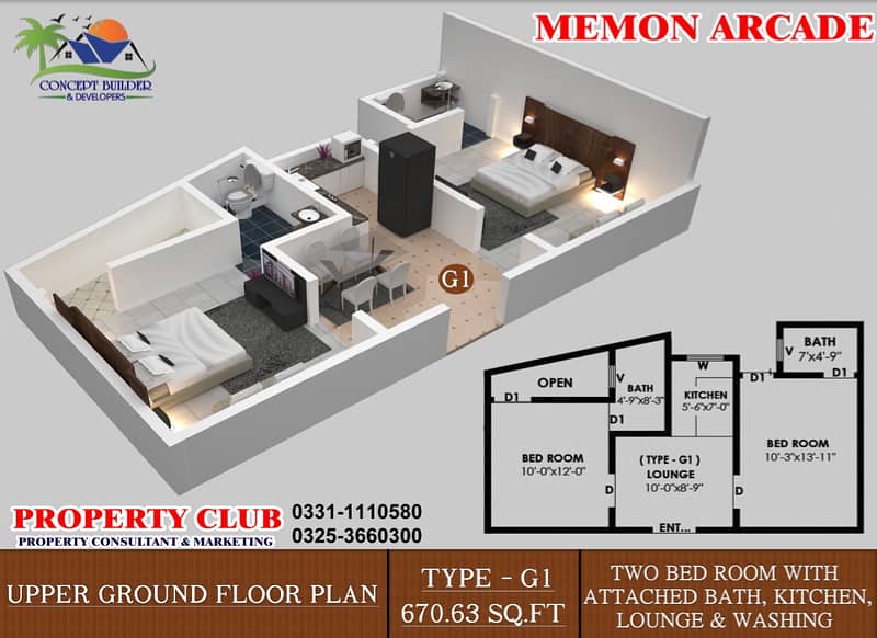 Flat for sale booking Gulshan e Iqbal block 4A near abul Hassan isphani road 3