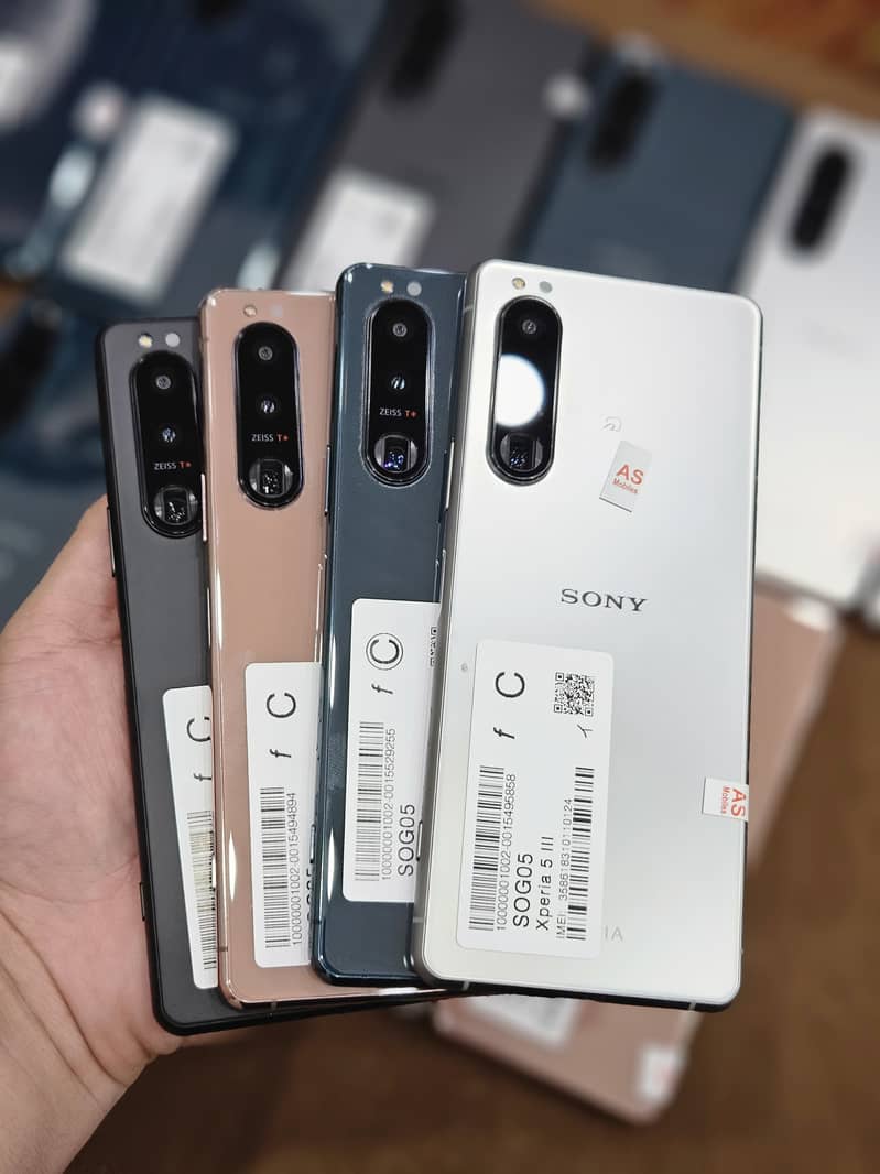 sony xperia 5, sony 5 mark 2, sony 5 mark 3 and sony 1 mark 3 3