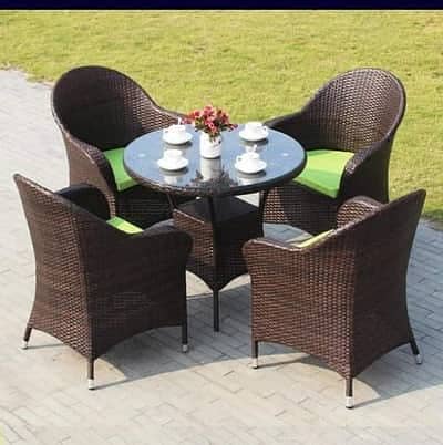 4 seater dining table/rattan chair/Lawn dining set/Garden furniture 10