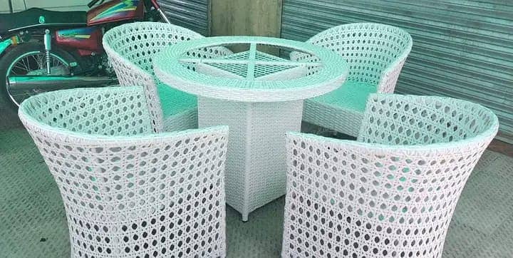 4 seater dining table/rattan chair/Lawn dining set/Garden furniture 11