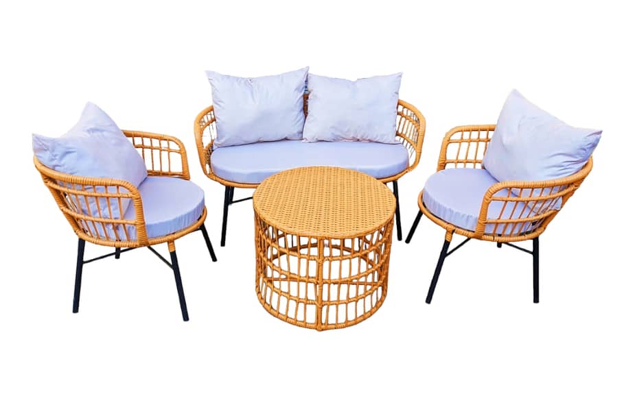 4 seater dining table/rattan chair/Lawn dining set/Garden furniture 17