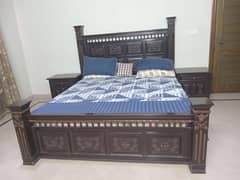 Bed with two side tables for sale