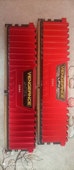 16 gb Corsair DDR4 8x2 rams with heat sink