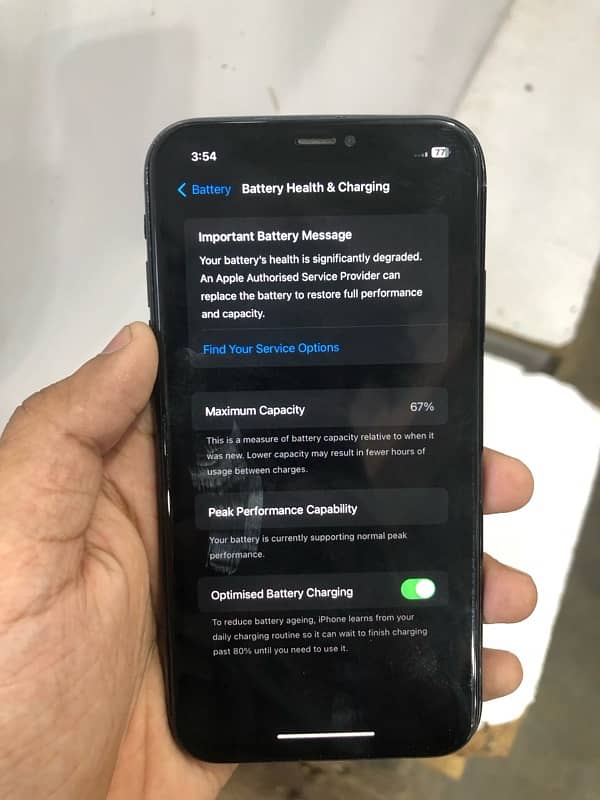 iPhone XR memory 64gb panlel change Face ID offf battery service 3