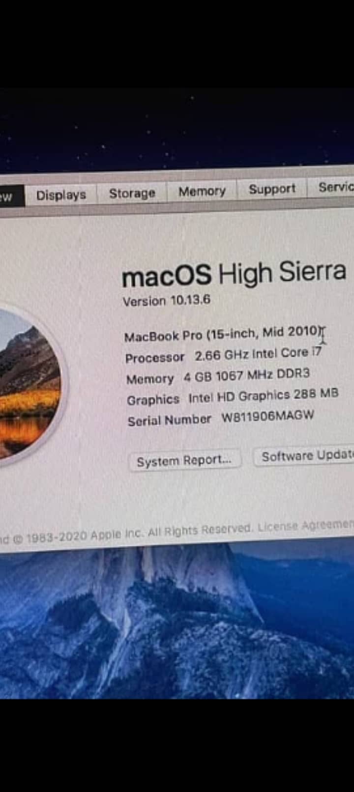 MacBook pro 15 inch Laptop core i 7 2.66 ghz  equals to 5th generation 1