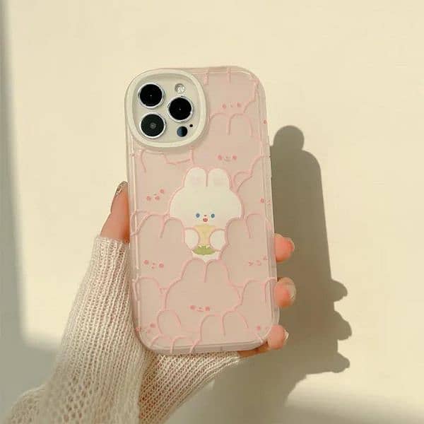 iphone pink case only - cute pink Rabbit Design 1