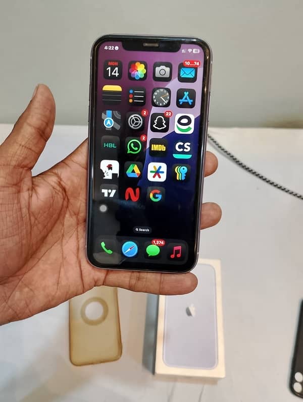 Iphone 11 256GB PTA Approved with Box 7