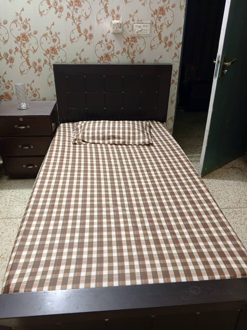 SINGLE BED WITH MATTRESS  FOR SALE 1