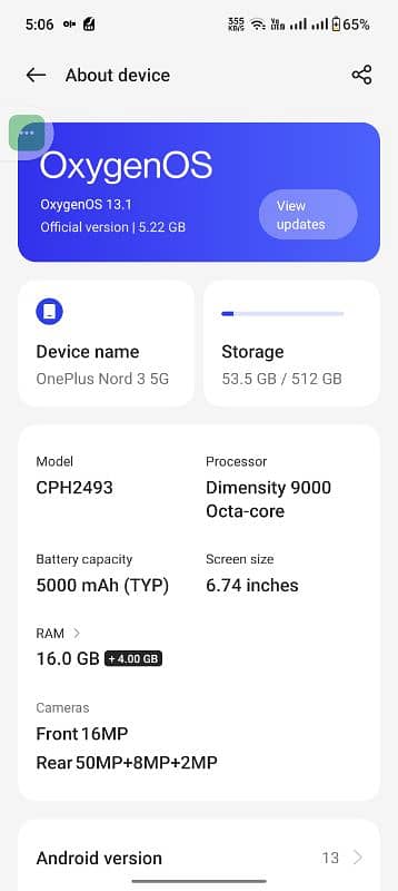 oneplus nord 3,as new, 16gb 512gb,dual approved 0