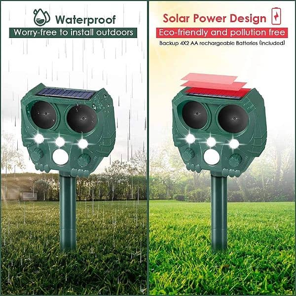 outdoor Solar birds Ultrasonic Animal Repeller Pest control waterproof 3