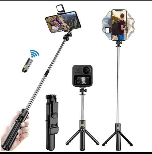 4 IN 1 PORTABLE  R1 WIRELESS (SELFIE & VLOG) STICK 2