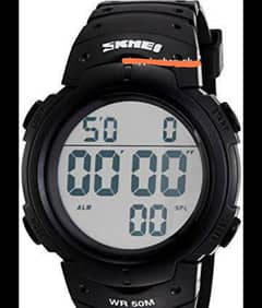 Skmei water resistant sports digital watch black color