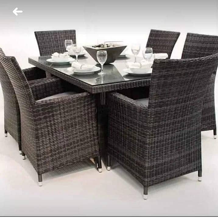 restaurant outdoor dining table set/sofa sets/cane chairs/rattan table 18