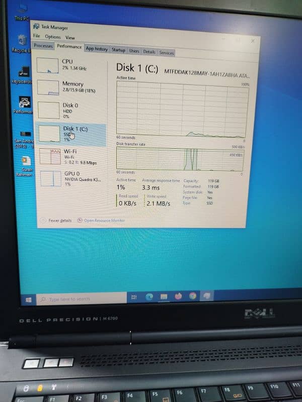 Dell Precision M6700 2gb graphics k3000M 5