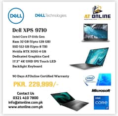 Dell XPS 9710 Intel Core i7-11th Gen Ram 32 GB SSD 512