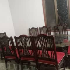 DINING TABLE AND 8 CHAIR'S