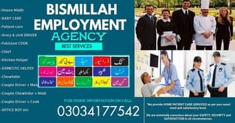 Provide Maids , Driver, Helper , Couples , Patient Care, Cook , Nurse