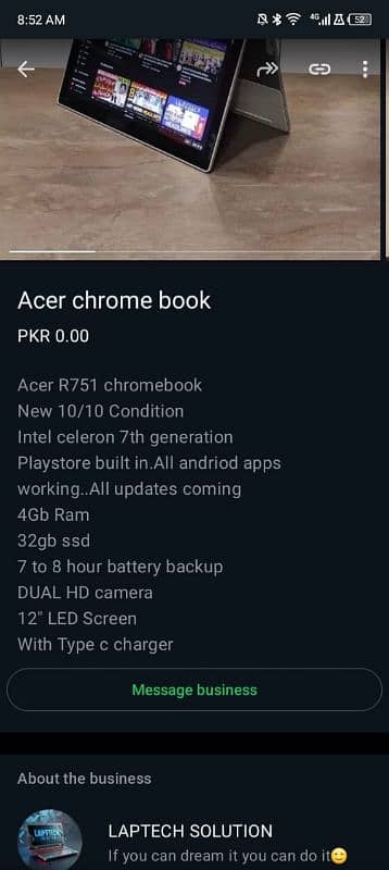 Acer touch laptop 3