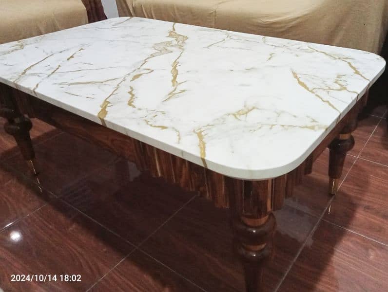 white,n gold marble pure Seaham wood 0