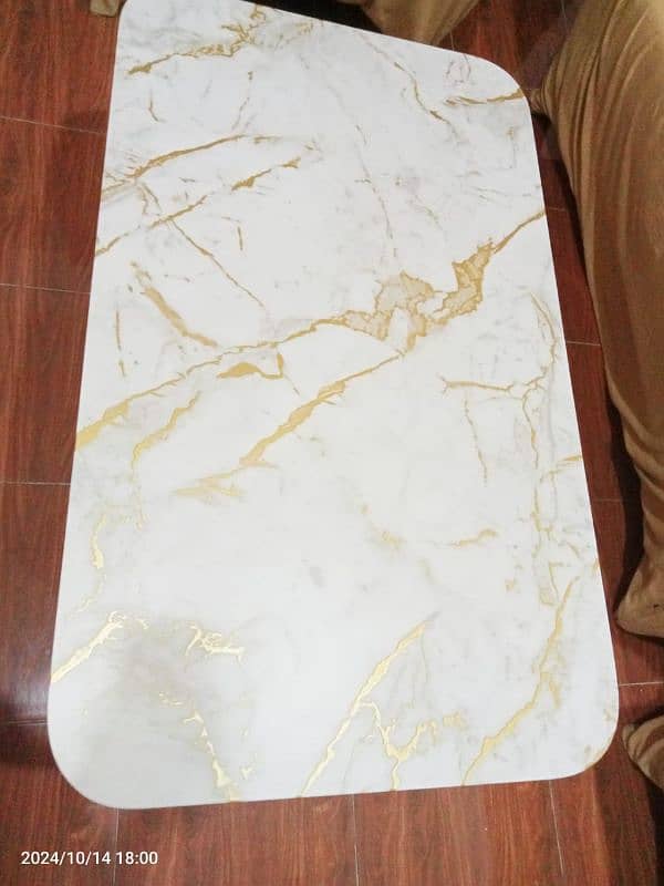 white,n gold marble pure Seaham wood 3