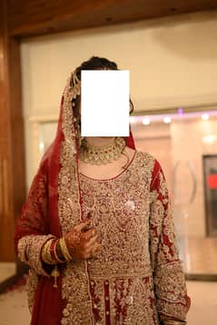 Bridal Dress Long Shirt Front Open with Lehnga