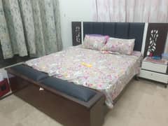 King Size Bed for Sale with site table and Dressing 0