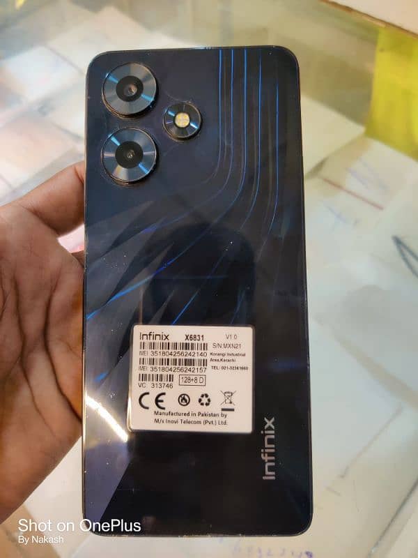 Infinix Hot30 ram 4 128 10by 10 3 month warranty haa abi 5