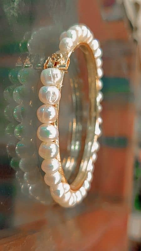 Real Pearls Kara Bangles 1