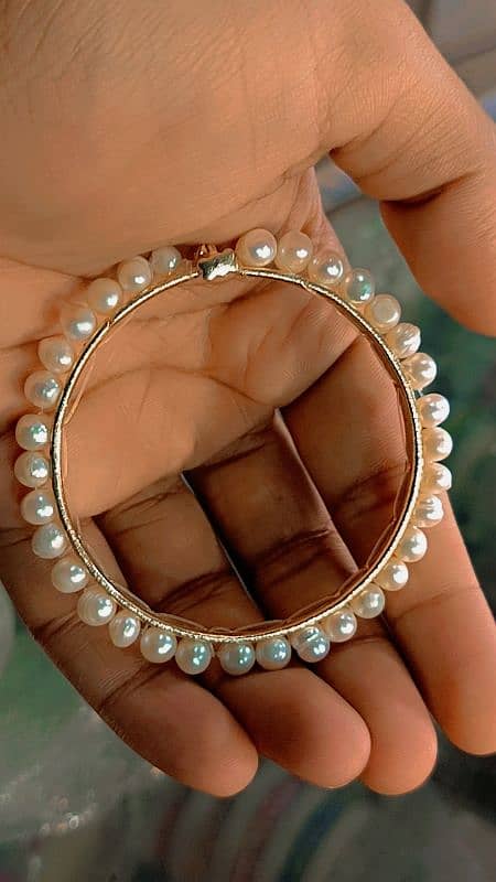 Real Pearls Kara Bangles 3