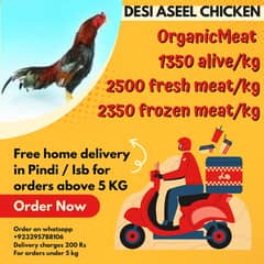 Pure Desi Aseel Chicken Organic Meat Available