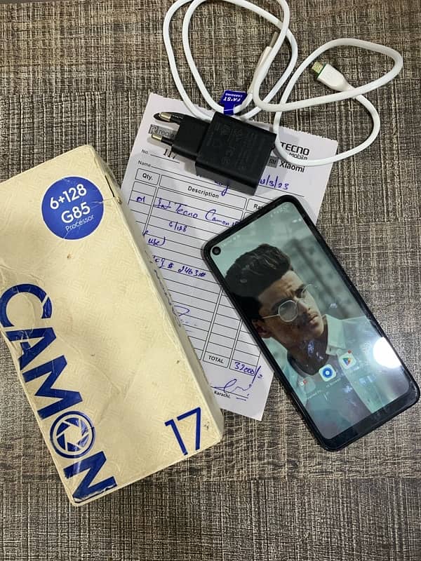 tacno camon 17 6/128GB with box charger 10/9 3