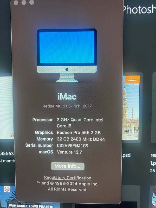 iMac Retina 4K 21.5" 2017/Apple iMac/24GB(ram) 2TB(SSD) 2