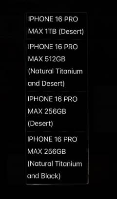 IPHONE 16 PRO MAX PTA Approved