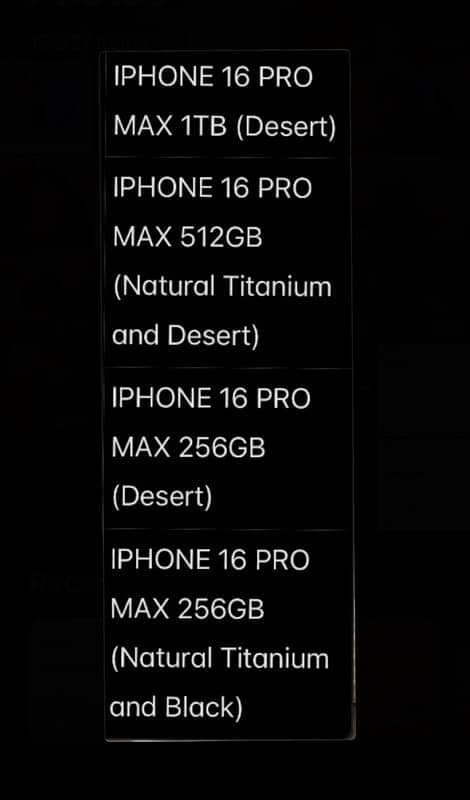 IPHONE 16 PRO MAX PTA Approved 0