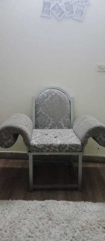 rod iron single sofa set pair 1