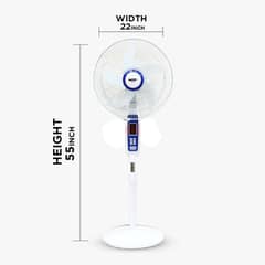 Sogo Rechargeable Floor Fan With Remote Controllable option – JPN-651R