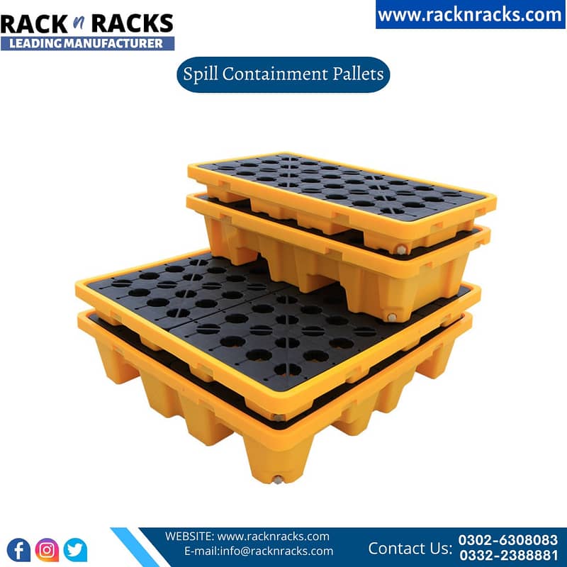 HEAVY DUTY STORAGE RACK BOLTLESS RACK PLASTIC PALLET SPILL PALLET 18