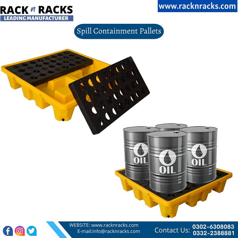 PLASTIC PALLET MS PALLET CAGE PALLET SPILL PALLET PHARMACY RACK 3