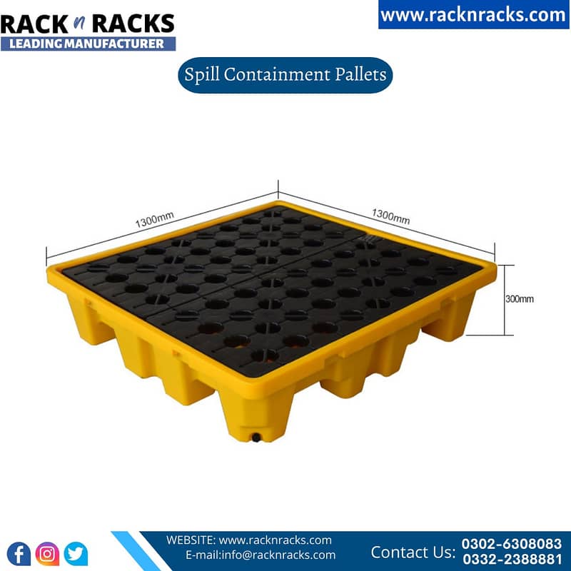 PLASTIC PALLET MS PALLET CAGE PALLET SPILL PALLET PHARMACY RACK 4