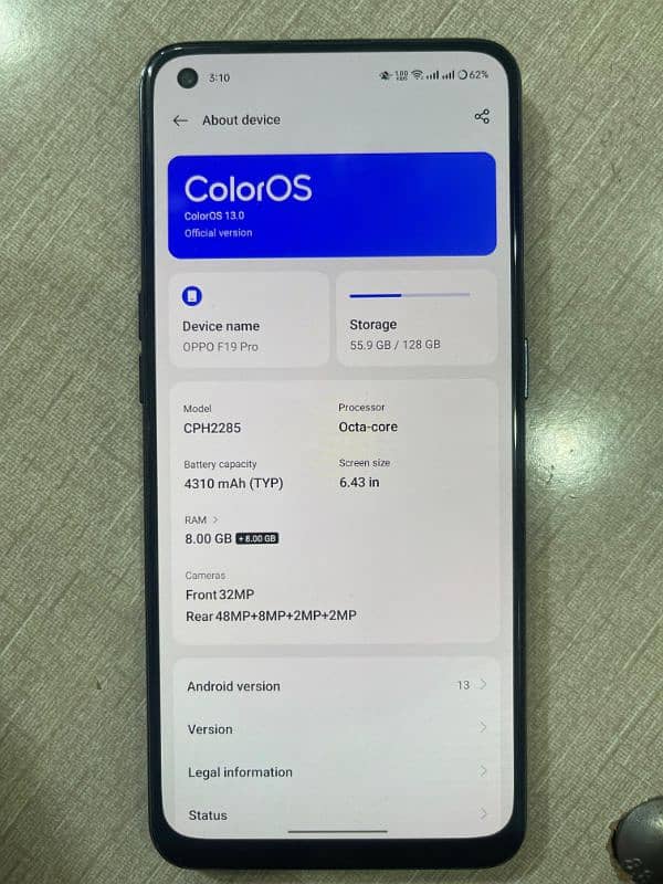 Oppo F19 pro 0