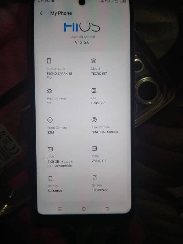 TECHNO SPARK 10 PRO 8/256 WITH 8GB Extend Ram 7